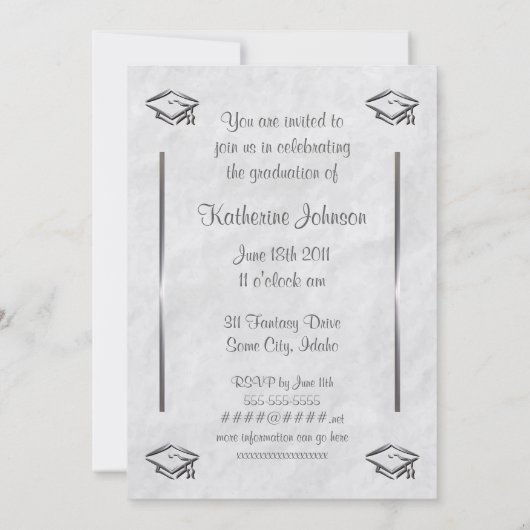 Stijlvolle Graduation Invitations Kaart (Achterkant)