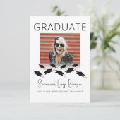 Stijlvolle Graduation Party Kaart (Staand voorkant)