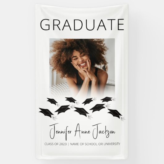 Stijlvolle Graduation Party Spandoek (Verticaal)