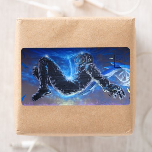 Stijlvolle Graffiti Astronaut Etiket (Insitu)