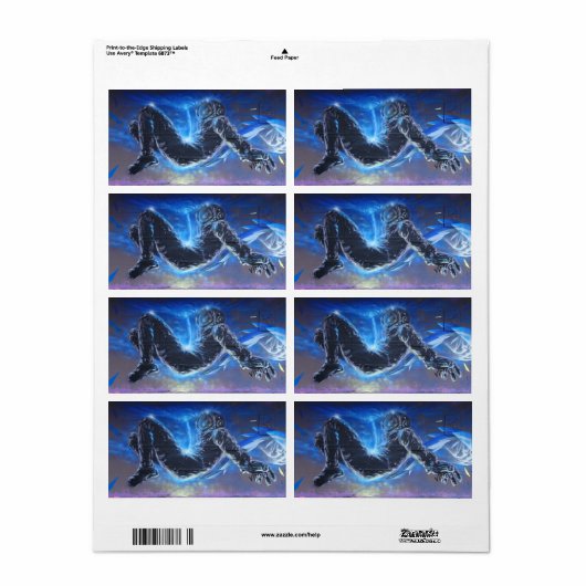 Stijlvolle Graffiti Astronaut Etiket (Full Sheet)