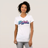 Stijlvolle Graffiti Tekst Kunst T-Shirt (Voorkant volledig)