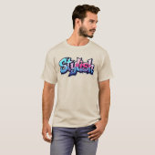 Stijlvolle Graffiti-tekst-kunst T-shirt (Voorkant volledig)
