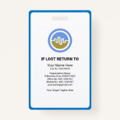 Stijlvolle grafische prijsopgave Tekens Motif Pres Badge (Achterkant)