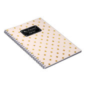 Stijlvolle grafische roze & goudpols op maat notitieboek (Rechterzijde)