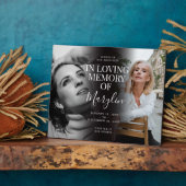 Stijlvolle grafzerk met voor- en na-foto fotoplaat (Zijkant)