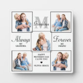 Stijlvolle GRANDMA Persoonlijk 5 Foto Collage Fotoplaat (Voorkant)