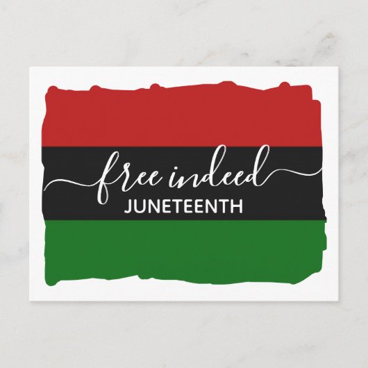 Stijlvolle GRATIS ECHT Pan Afrikaanse JUNETEENTH Briefkaart (Voorkant)