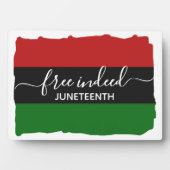 Stijlvolle GRATIS ECHT Pan Afrikaanse JUNETEENTH Fotoplaat (voorkant)