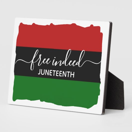 Stijlvolle GRATIS ECHT Pan Afrikaanse JUNETEENTH Fotoplaat (Zijkant)