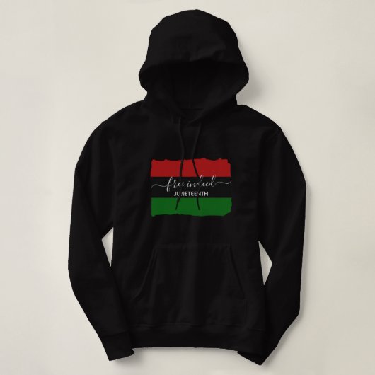 Stijlvolle GRATIS ECHT Pan Afrikaanse JUNETEENTH Hoodie (Design voorkant)
