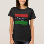 Stijlvolle GRATIS ECHT Pan Afrikaanse JUNETEENTH T-shirt (Voorkant)