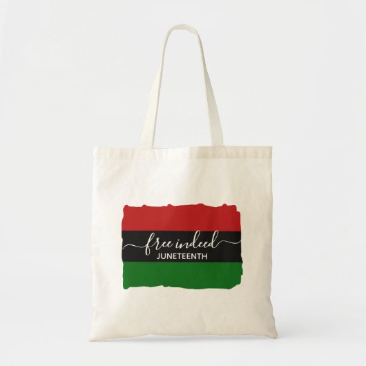 Stijlvolle GRATIS ECHT Pan Afrikaanse JUNETEENTH Tote Bag (Voorkant)
