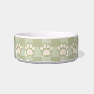 Stijlvolle Green Gingham pet bowl Voerbakje