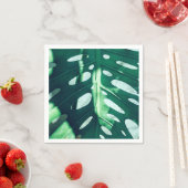 Stijlvolle Green Leaf Palm Tree Papier servet (Insitu)