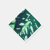 Stijlvolle Green Leaf Palm Tree Papier servet (Hoek)
