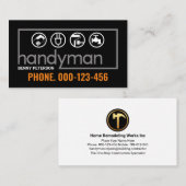 Stijlvolle Grey Handyman Signage Lijst Visitekaartje (Voorkant / Achterkant)