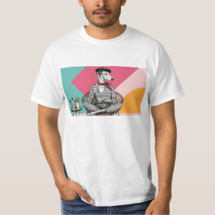 Stijlvolle Greyhound Coffee Pop Art Portret T-shirt