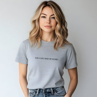 Stijlvolle grijs die je kunt. Einde van artikelslo T-shirt