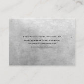 Stijlvolle Grijs Enorme Rode Monogram Moderne Prof Visitekaartje (Achterkant)