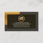 Stijlvolle Grijs Goud Lijst Handyman Visitekaartje (Achterkant)