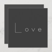 Stijlvolle Grijs Witte Liefde Trouwdag (Voorkant / Achterkant)