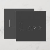 Stijlvolle Grijs Witte Liefde Trouwen (Voorkant / Achterkant)