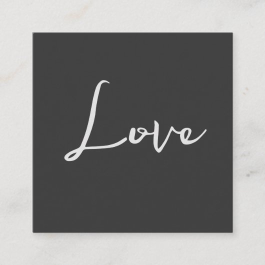 Stijlvolle grijze achtergrond liefde bruiloft informatiekaartje (Voorkant)