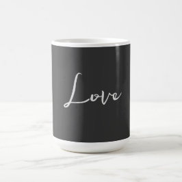 Stijlvolle grijze achtergrond liefde bruiloft koffiemok