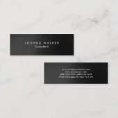 Stijlvolle Grijze Artistic Slim Professional Mini Visitekaartje (Voorkant / Achterkant)