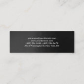 Stijlvolle Grijze Artistic Slim Professional Mini Visitekaartje (Achterkant)