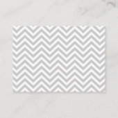 Stijlvolle grijze Chevron Stripes Wedding Place Ca Plaatskaartje (Achterkant)
