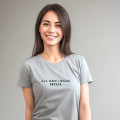 Stijlvolle grijze Eat Sleep Creëer Herhaal Slogan T-shirt