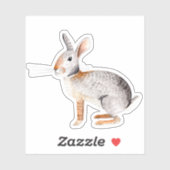 Stijlvolle grijze en bruine Sticker van konijnen (Vel)