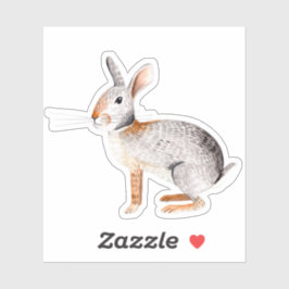 Stijlvolle grijze en bruine Sticker van konijnen