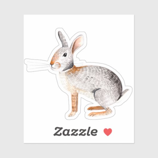 Stijlvolle grijze en bruine Sticker van konijnen (Vel)
