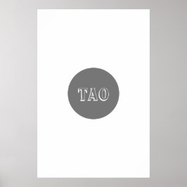 Stijlvolle grijze en witte abstracte geometrische poster