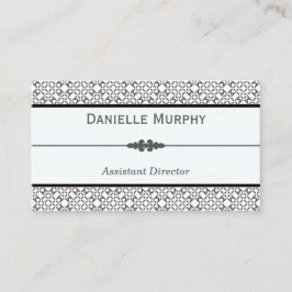 Stijlvolle grijze en witte geometrische benoeming afsprakenkaartje