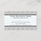 Stijlvolle grijze en witte geometrische benoeming afsprakenkaartje (Achterkant)