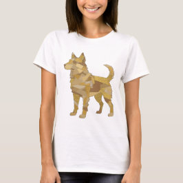 Stijlvolle grijze GOLDEN DOG slogan ontwerp T-shirt