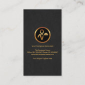 Stijlvolle grijze Grunge Gold Line Professional Bu Visitekaartje (Achterkant)