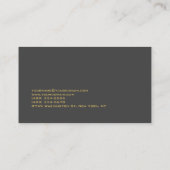 Stijlvolle, grijze haarlijst Unieke Visitekaartje (Achterkant)