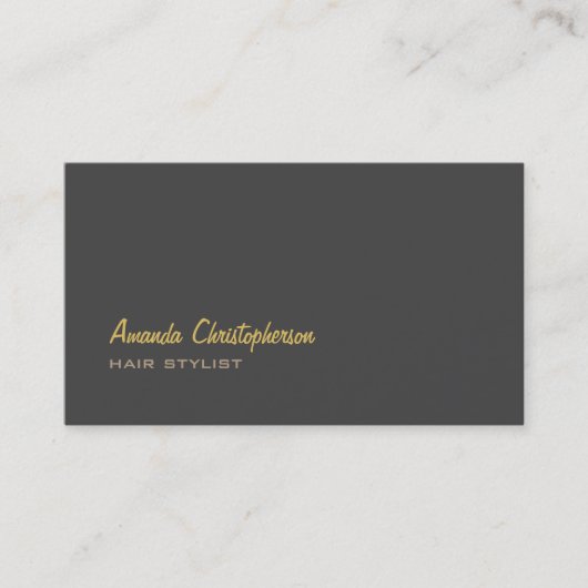 Stijlvolle, grijze haarlijst Unieke Visitekaartje (Voorkant)