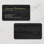 Stijlvolle, grijze houthaarste Unieke Visitekaartje (Voorkant / Achterkant)