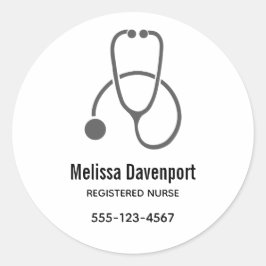 Stijlvolle grijze illustratie op de zwarte klassie ronde sticker