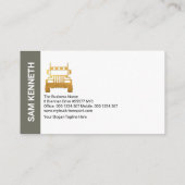 Stijlvolle grijze kolommen Semi Truck Driver Visitekaartje (Achterkant)