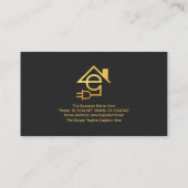 Stijlvolle grijze lagen Gold Tab Letter E Electric Visitekaartje (Achterkant)