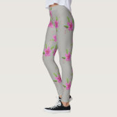 Stijlvolle, grijze Leggings met een Floral patroon (Links)