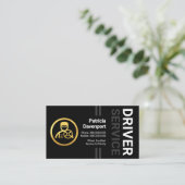 Stijlvolle, grijze lijnstuurprogramma visitekaartje (Staand voorkant)