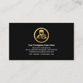 Stijlvolle, grijze lijnstuurprogramma visitekaartje (Achterkant)